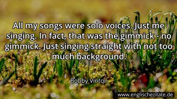Englisches Zitat von Bobby Vinton als Bild
