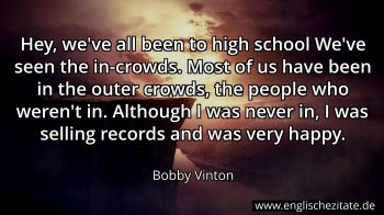 Englisches Zitat von Bobby Vinton als Bild