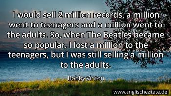 Englisches Zitat von Bobby Vinton als Bild