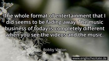 Englisches Zitat von Bobby Vinton als Bild