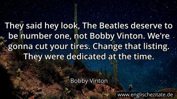 Englisches Zitat von Bobby Vinton als Bild