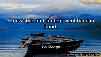 Englisches Zitat von Boy George als Bild