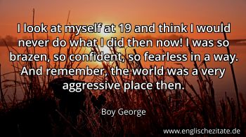 Englisches Zitat von Boy George als Bild