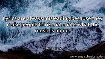 Englisches Zitat von Brian Eno als Bild