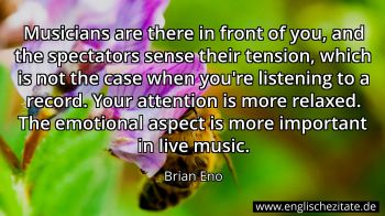 Englisches Zitat von Brian Eno als Bild