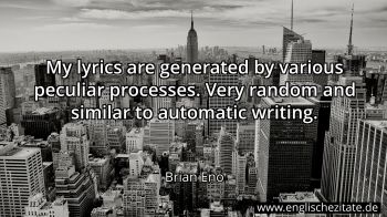 Englisches Zitat von Brian Eno als Bild