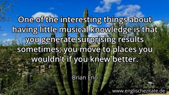 Englisches Zitat von Brian Eno als Bild