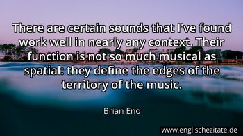Englisches Zitat von Brian Eno als Bild
