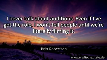 Englisches Zitat von Britt Robertson als Bild