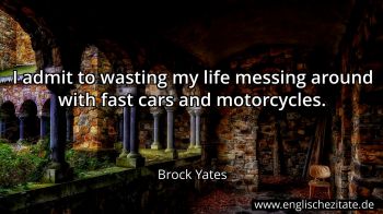 Englisches Zitat von Brock Yates als Bild