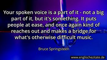 Englisches Zitat von Bruce Springsteen als Bild