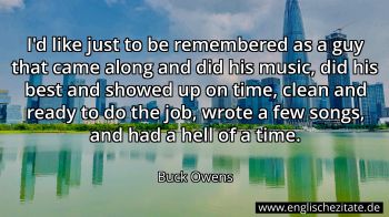 Englisches Zitat von Buck Owens als Bild