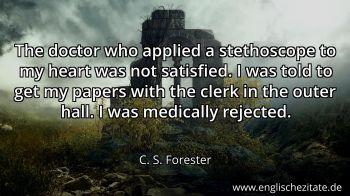 Englisches Zitat von C. S. Forester als Bild