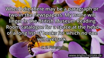 Englisches Zitat von C. S. Forester als Bild