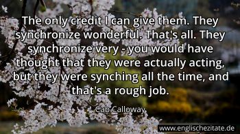 Englisches Zitat von Cab Calloway als Bild
