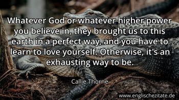 Englisches Zitat von Callie Thorne als Bild