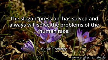 Englisches Zitat von Calvin Coolidge als Bild