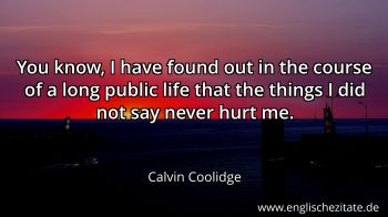 Englisches Zitat von Calvin Coolidge als Bild