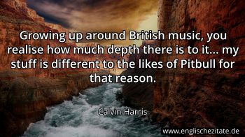 Englisches Zitat von Calvin Harris als Bild