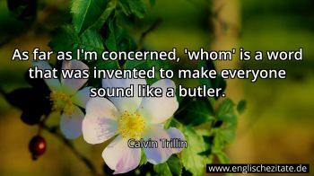 Englisches Zitat von Calvin Trillin als Bild