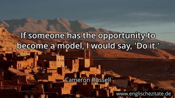 Englisches Zitat von Cameron Russell als Bild