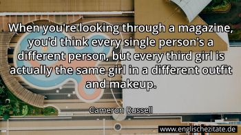Englisches Zitat von Cameron Russell als Bild