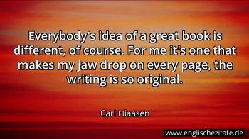 Englisches Zitat von Carl Hiaasen als Bild