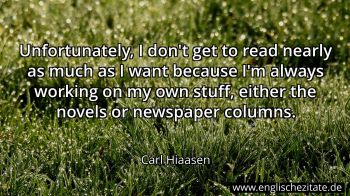 Englisches Zitat von Carl Hiaasen als Bild