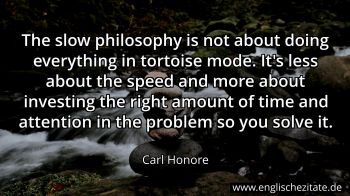 Englisches Zitat von Carl Honore als Bild
