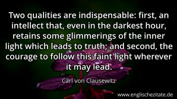 Englisches Zitat von Carl von Clausewitz als Bild
