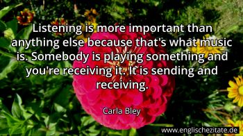 Englisches Zitat von Carla Bley als Bild