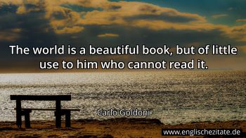 Englisches Zitat von Carlo Goldoni als Bild