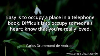 Englisches Zitat von Carlos Drummond de Andrade als Bild