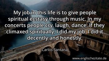 Englisches Zitat von Carlos Santana als Bild