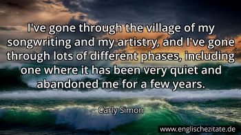 Englisches Zitat von Carly Simon als Bild