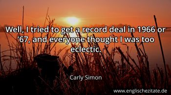 Englisches Zitat von Carly Simon als Bild