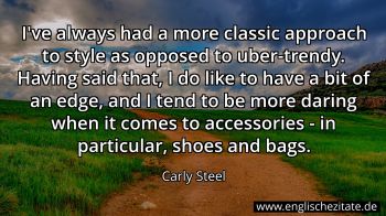 Englisches Zitat von Carly Steel als Bild
