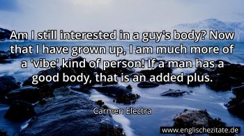 Englisches Zitat von Carmen Electra als Bild