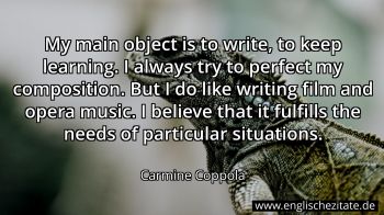 Englisches Zitat von Carmine Coppola als Bild