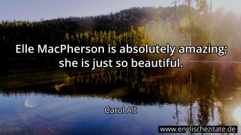 Englisches Zitat von Carol Alt als Bild
