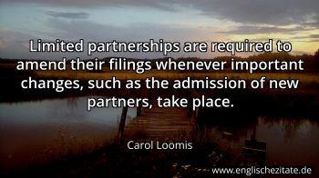 Englisches Zitat von Carol Loomis als Bild