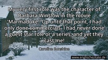 Englisches Zitat von Caroline Sunshine als Bild