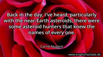 Englisches Zitat von Carrie Nugent als Bild