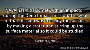 Englisches Zitat von Carrie Nugent als Bild