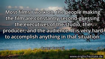 Englisches Zitat von Carter Burwell als Bild
