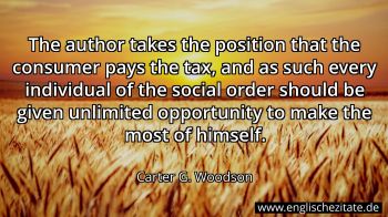 Englisches Zitat von Carter G. Woodson als Bild