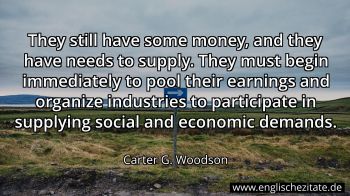 Englisches Zitat von Carter G. Woodson als Bild