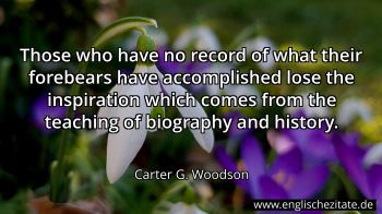 Englisches Zitat von Carter G. Woodson als Bild