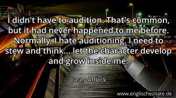 Englisches Zitat von Casey Affleck als Bild