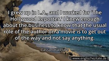 Englisches Zitat von Cassandra Clare als Bild